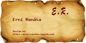 Erni Renáta névjegykártya